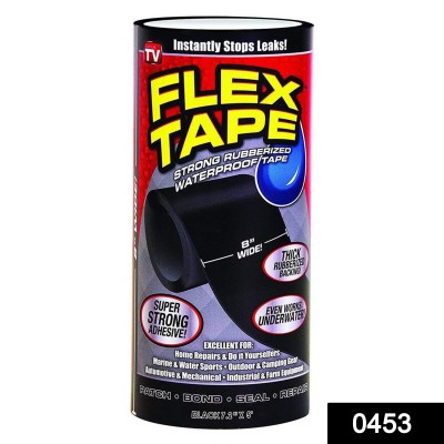 0453 Tapes, Adhesives & Sealers - Rubberized Waterproof Flex Tape (Size - 7.2") (Black)