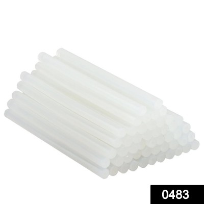 0483 Transparent HOT MELT Glue Sticks for DIY and Craft Work Big 10 mm 8 inch  (Set of 40)